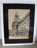 Hansbert / oude stadhuis te Rotterdam, Antiek en Kunst, Kunst | Etsen en Gravures, Ophalen of Verzenden