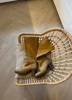 Leren Mery hoge cowboy laarzen shabby camel 100% leer 37, Hoge laarzen, Beige, Ophalen of Verzenden, Zo goed als nieuw