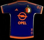 Opel Feyenoord shirt pin- blauw epoxy met 15-16, Verzamelen, Speldjes, Pins en Buttons, Nieuw, Transport, Speldje of Pin, Verzenden