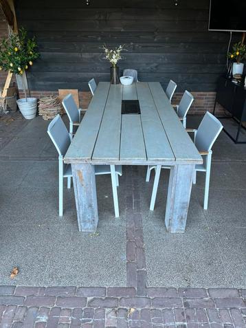 Mooie tuintafel met cosi inbouwhaard beschikbaar voor biedingen