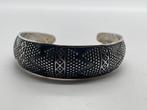 A527 Prachtige zilveren manchet armband, Sieraden, Tassen en Uiterlijk, Armbanden, Ophalen of Verzenden, Zo goed als nieuw, X