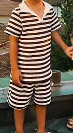 Shein tweedelig set gebreid bruin creme maat 122, Kinderen en Baby's, Ophalen of Verzenden, Zo goed als nieuw