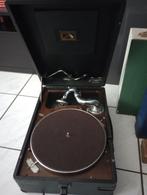 antieke his master voice koffergrammofoon speler met extra's, Ophalen