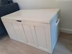 Witte oude houten speelgoed / deken kist, Ophalen, Gebruikt, 50 tot 100 cm, 50 tot 75 cm