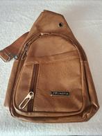 Bruine Crossbody/Sling Bag - met anti diefstal vak, Overige merken, Nieuw, Ophalen of Verzenden, Minder dan 25 cm
