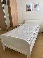 Senior bed extra breed, 90 cm, Modern, Eenpersoons, Wit