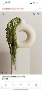 H&M Vaas - Stijlvol Design!, Huis en Inrichting, Woonaccessoires | Vazen, Wit, Aardewerk of Porselein, Ophalen of Verzenden, Zo goed als nieuw