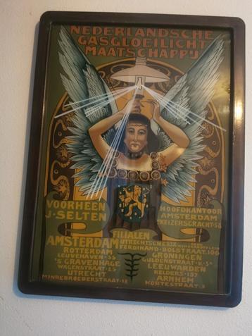 Originele oude Reclame Gasolie en Licht Maatschappij beschikbaar voor biedingen