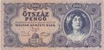 HUNGARY 500 PENGO 1945, Postzegels en Munten, Verzenden, Overige landen
