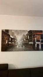Schilderij op doek - Frans straatje, Antiek en Kunst, Kunst | Schilderijen | Abstract, Ophalen