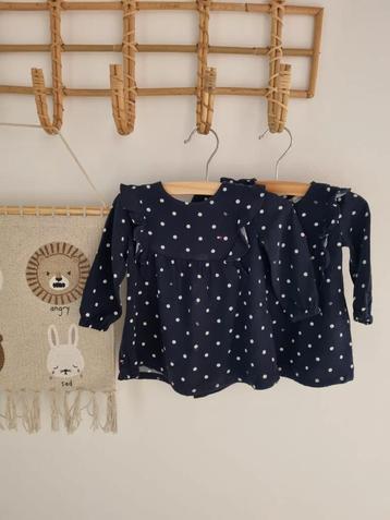 Twee lieve donkerblauwe stippenjurkjes Tommy Hilfiger  beschikbaar voor biedingen