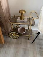 Gouden thee kar met glazen bladen, Ophalen, Zo goed als nieuw