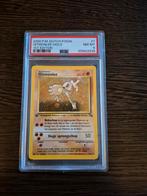 Hitmonlee Holo 1st Edition Dutch - PSA 8, Ophalen of Verzenden, Zo goed als nieuw, Losse kaart, Foil