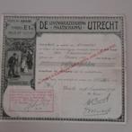 Oude verzekeringspolis 1909, Verzamelen, Ophalen of Verzenden, Gebruikt