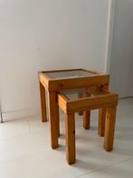 Vintage mimiset glas brutalist, Minder dan 55 cm, Rond, Ophalen of Verzenden, Glas