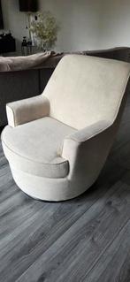 Draaifauteuil - Crème - Zo goed als nieuw, Huis en Inrichting, Fauteuils, Ophalen, 75 tot 100 cm, Zo goed als nieuw, 75 tot 100 cm