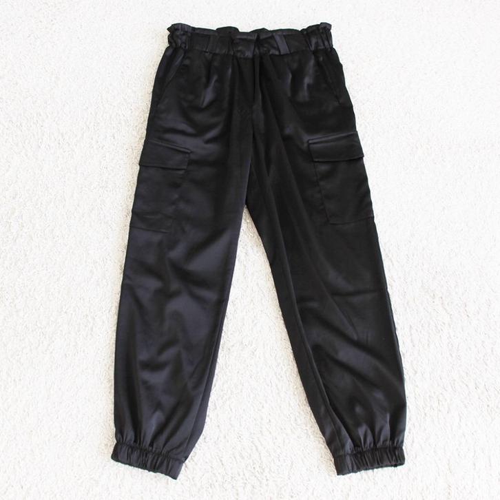 Prachtige Eksept Broek (M) - 75 € 35,-, Kleding | Dames, Broeken en Pantalons, Zo goed als nieuw, Maat 38/40 (M), Zwart, Lang