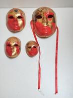 4 Venetiaanse maskers, Ophalen of Verzenden, Zo goed als nieuw