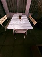 Fermob tuinset tafel 1.65, 4xstoel en bank, Ophalen, Zo goed als nieuw, Aluminium, Stoel