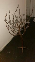 Stalen Boom Kaarshouder - Brons Look, Antiek en Kunst, Ophalen of Verzenden, Overige materialen