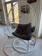 Witte hangstoel met aluminium frame, Ophalen, Wit, Zo goed als nieuw, Metaal