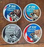 F-16 Fighting Falcon Swirls Emblemen - Set van 4, Verzamelen, Luchtvaart en Vliegtuigspotten, Ophalen of Verzenden, Zo goed als nieuw