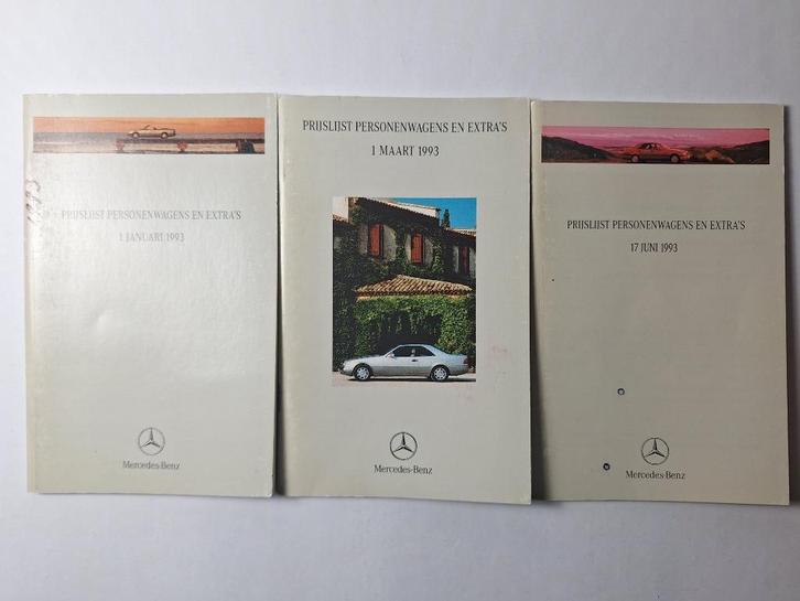 Mercedes personenwagens prijslijsten 1993, Boeken, Auto's | Folders en Tijdschriften, Gelezen, Mercedes, Ophalen of Verzenden