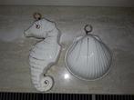 Zeepaard en schelp wanddecoratie, Ophalen of Verzenden, Zo goed als nieuw