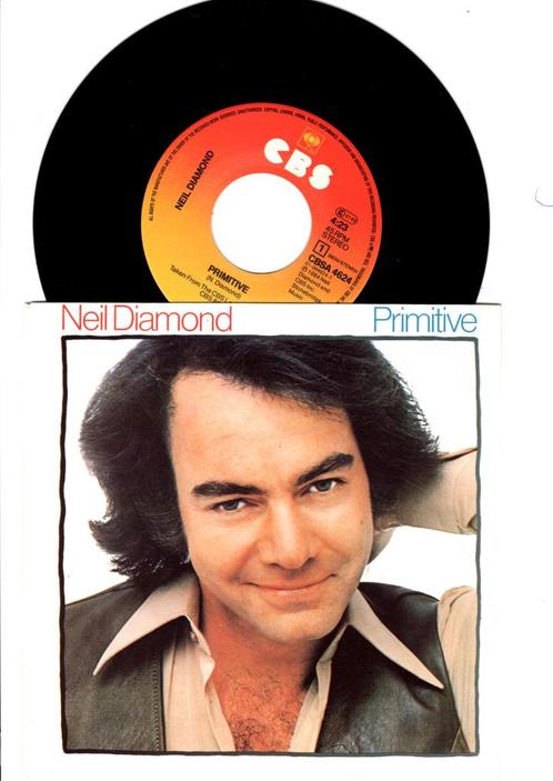 NEIL DIAMOND -  PRIMITIVE  //  BROOKLYN ON A SATURDAY NIGHT, Cd's en Dvd's, Vinyl | Pop, Zo goed als nieuw, 1980 tot 2000, Overige formaten