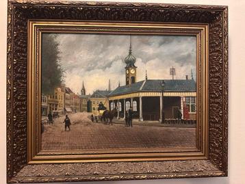 Olieverf Vlaardingse Visbank - B.G. Groeneveld beschikbaar voor biedingen
