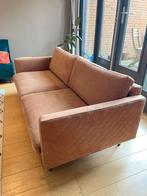 Cognac Suede 3-zitsbank Woonsquare, Ophalen, Driepersoons, 75 tot 100 cm, Zo goed als nieuw