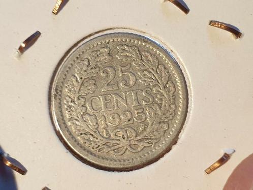 25 cent 1925 zilver (4), Postzegels en Munten, Munten | Nederland, 25 cent, Koningin Wilhelmina, Zilver, Ophalen of Verzenden