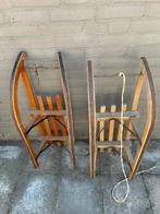 2 onverwoestbare houten sleeen, Ophalen, Gebruikt