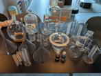 Grote verzameling laboratorium glaswerk, apothekersglaswerk, Ophalen