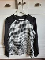Pied de Poule Longsleeve Blouse Top Maat M, Kleding | Dames, Maat 38/40 (M), Zwart, Casual Clothing, Ophalen of Verzenden