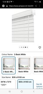 Nieuwe Witte Houten Jaloezieën in Doos, Huis en Inrichting, Minder dan 50 cm, Wit, Nieuw, Ophalen of Verzenden