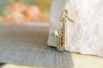14 K Gouden Hanger | Saxofoon, Overige voorstellingen, Ophalen of Verzenden, Zo goed als nieuw, Goud