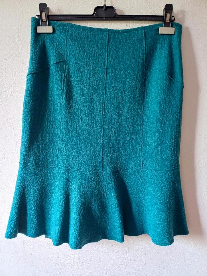 Caroline Biss rokje, maat 38, bouclé, Kleding | Dames, Rokken, Zo goed als nieuw, Maat 38/40 (M), Groen, Knielengte, Ophalen of Verzenden