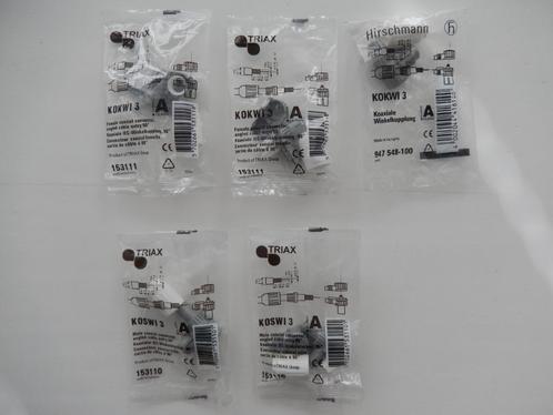 Nieuw triax coax kabel connector / pluggen vrouwtje en manne, Audio, Tv en Foto, Audiokabels en Televisiekabels, Nieuw, Coaxiale kabel