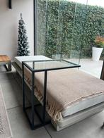 Bijzettafel, Huis en Inrichting, Tafels | Bijzettafels, Minder dan 55 cm, Gebruikt, Rond, Glas