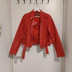 Primark Biker Jack Rood met tailleriem maat 42/L, Primark, Maat 42/44 (L), Ophalen of Verzenden, Zo goed als nieuw