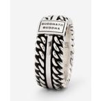 Buddha to Buddha Ring Chain Texture Nieuw, 19 tot 20, Nieuw, Ophalen of Verzenden, Dame of Heer
