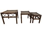 Rotan set bijzettafels voor buiten, Tuin en Terras, Tuintafels, Ophalen, Gebruikt, Vierkant, Overige materialen