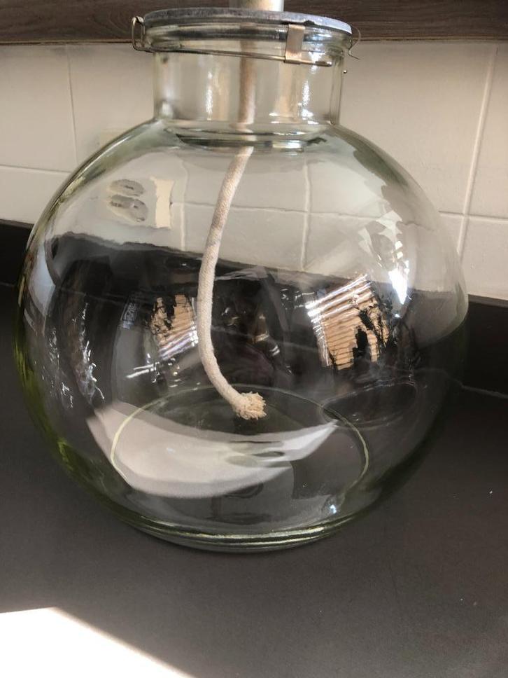 glazen bol decoratieve vaas, Huis en Inrichting, Woonaccessoires | Vazen, Nieuw, Overige kleuren, Minder dan 50 cm, Glas, Ophalen