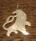 Grote 835 zilveren Leeuw (sterrenbeeld) kettinghanger, Ophalen of Verzenden, Zo goed als nieuw, Kruis of Symbool, Zilver