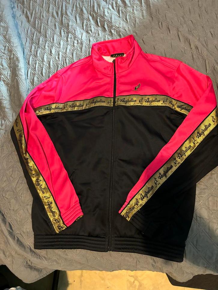 Australian Pak Roze/Goud, Maat XL + Accessoires, Kleding | Heren, Jassen | Zomer, Zo goed als nieuw, Maat 56/58 (XL), Roze, Ophalen of Verzenden