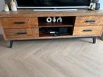 Tv-meubel in eikenhout van van Goossens, 150 tot 200 cm, Eikenhout, Ophalen of Verzenden, Zo goed als nieuw