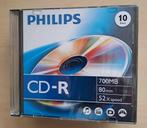 CD-R Philips 80 min 700 MB 10 stuks, Nieuw, Philips, Overige typen, Herschrijfbaar