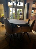 Ovale Eettafel Noten, Ophalen, 100 tot 150 cm, Vijf personen of meer, Ovaal