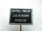speldje Hotel Neuf J.G.H. Korf Raalte, Ophalen of Verzenden, Zo goed als nieuw, Overige onderwerpen